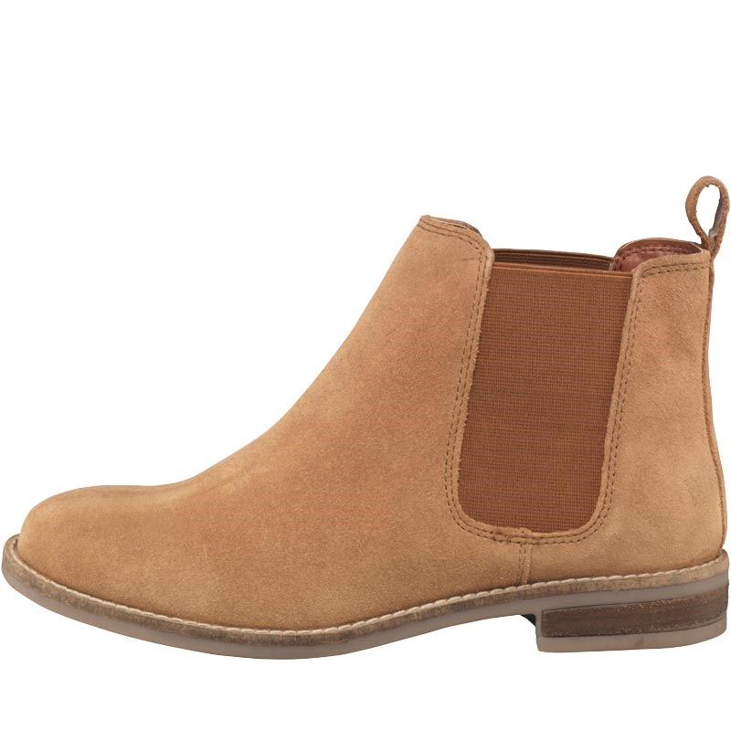 Buy Onfire Womens Suede Chelsea Boots Tan