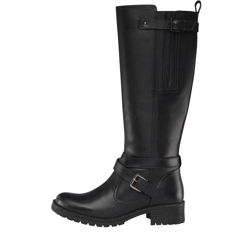 Buy Onfire Womens Knee Length Leather Boots Black