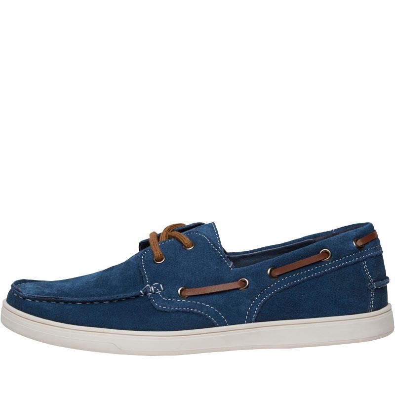 Buy Onfire Mens Suede Boat Shoes Navy
