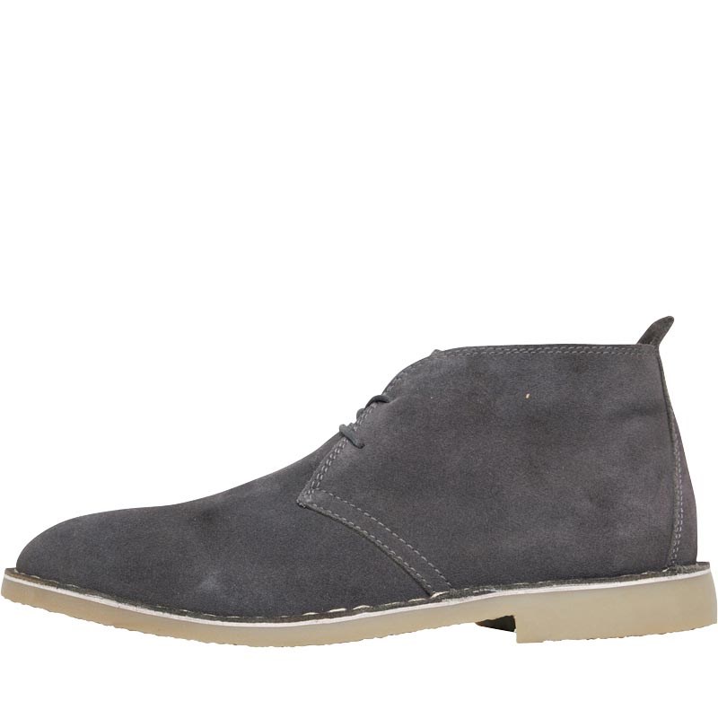 Buy Onfire Mens Suede Desert Boots Dark Grey