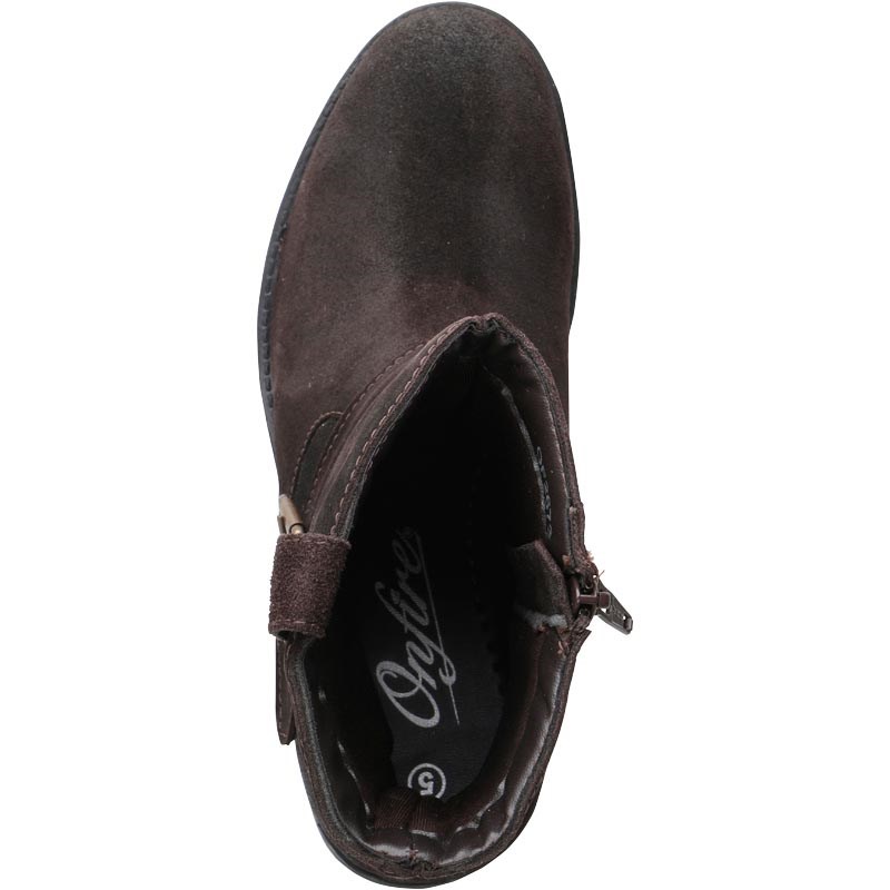 Buy Onfire Womens Oily Suede Buckle Boots Brown