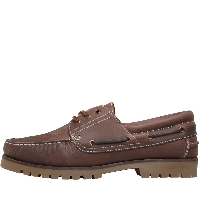 Buy Onfire Mens Leather Cleat Soled Boat Shoes Brown