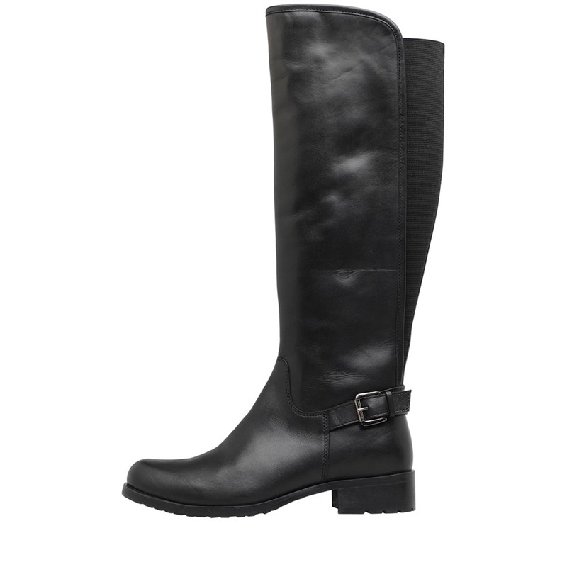 Buy Onfire Womens Knee Length Leather Boots Black