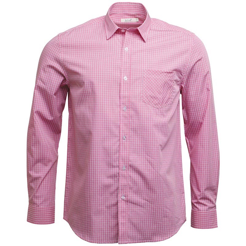 Buy Onfire Mens Checked Long Sleeve Shirt Pink/White