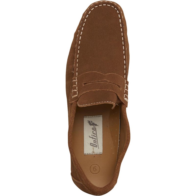 Buy Onfire Mens Suede Penny Loafer Shoes Tan