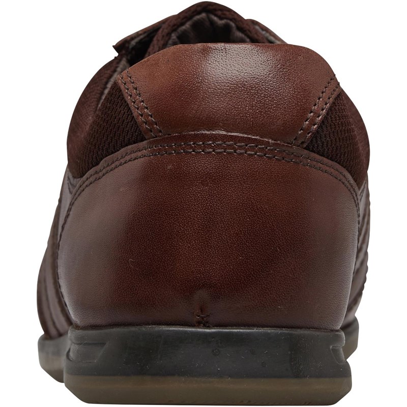 Buy Onfire Mens Leather Trainer Shoes Brown