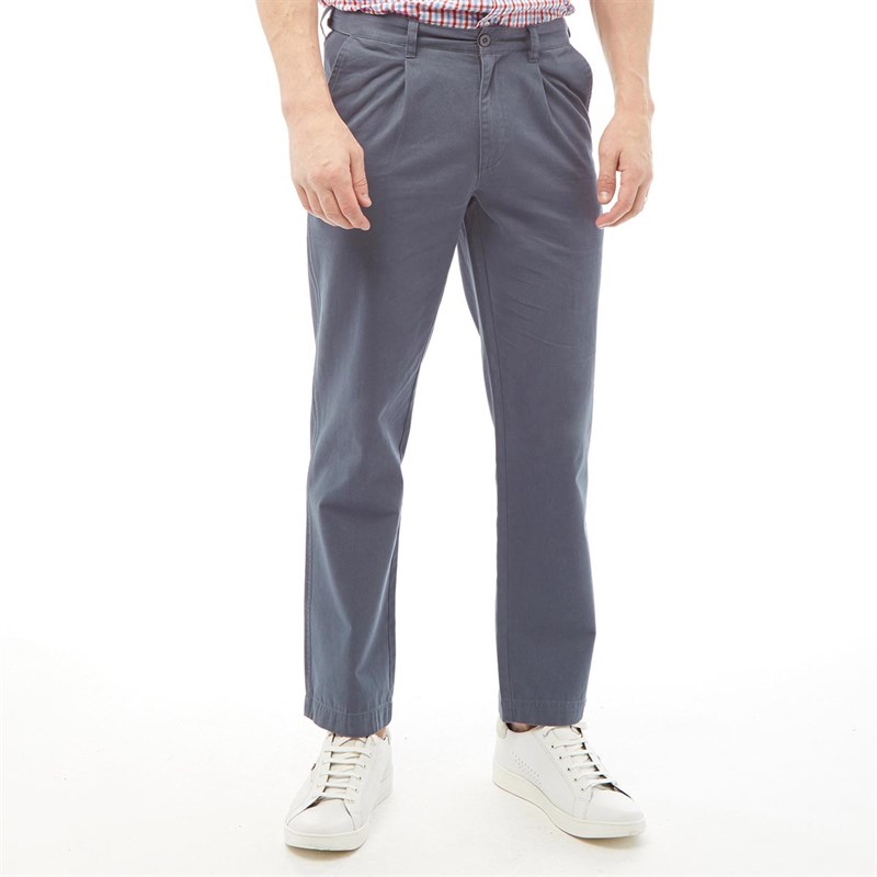 Buy Onfire Mens Pleat Front Chino Trousers Ombre Blue