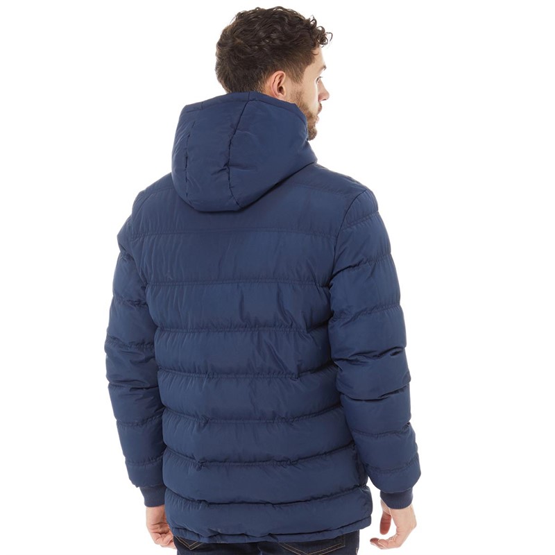 Buy Onfire Mens Hooded Puffer Jacket Navy