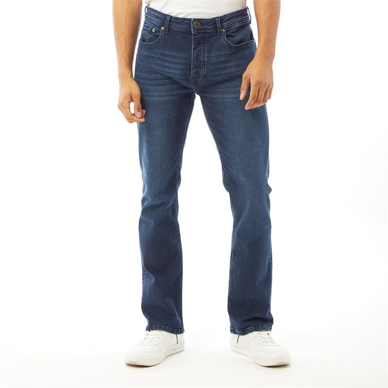 Buy Onfire Mens Denim Bootcut Jeans Dark Wash