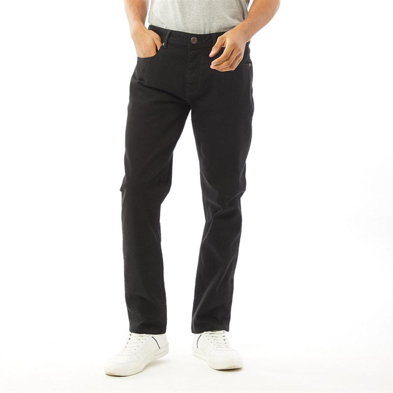 Buy Onfire Mens Straight Fit Denim Jeans Black