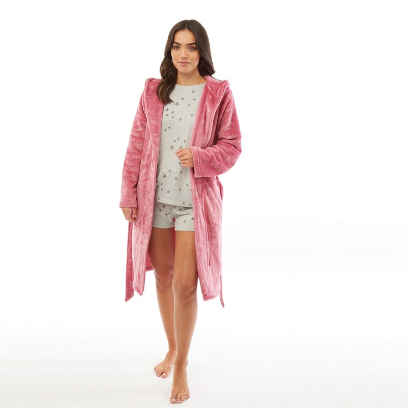 Onfire Robes de Chambre Ditsy Heart Robe Femme Rose