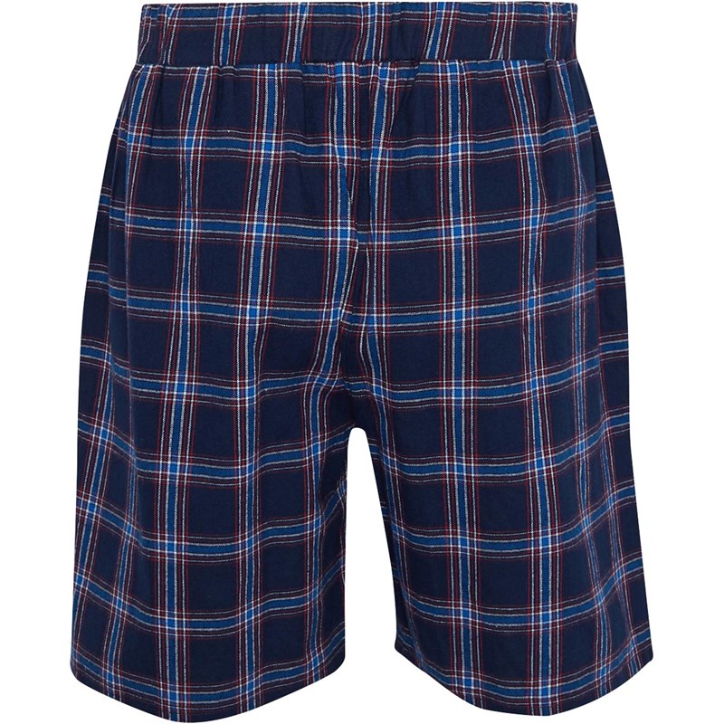 Buy Onfire Mens Woven Check Pyjama Shorts Navy/Multi