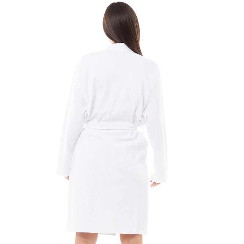 Buy Onfire Womens Cotton Waffle Robe White