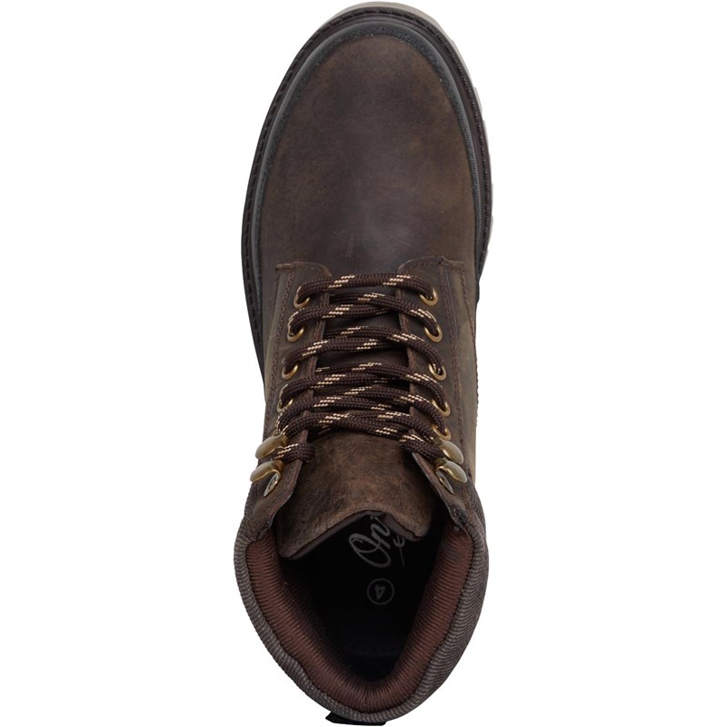 Buy Onfire Womens Leather Cleat Sole Boots Brown