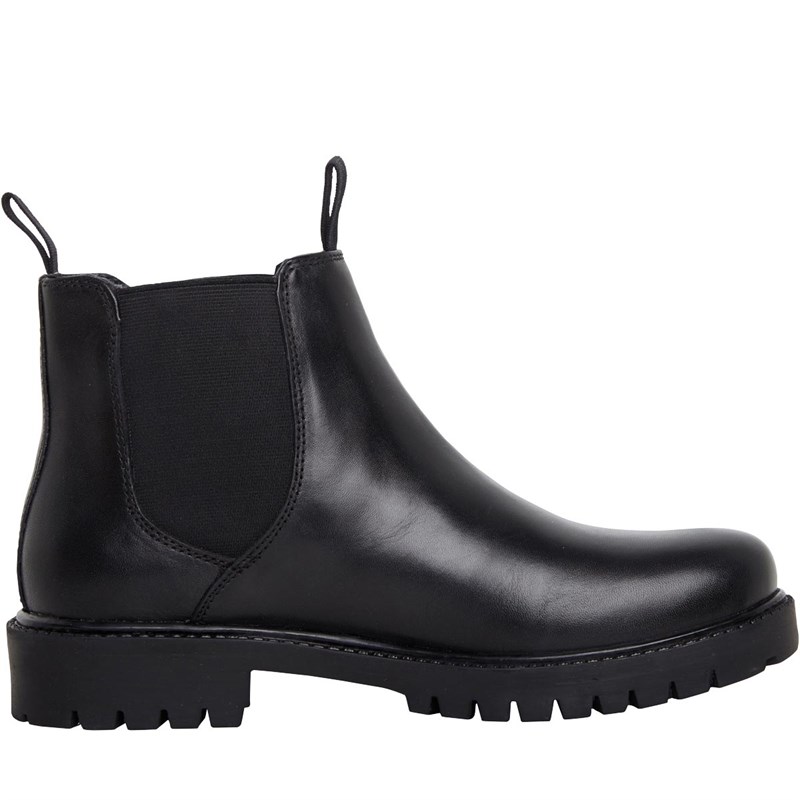 Buy Onfire Womens Leather Chelsea Boots Black