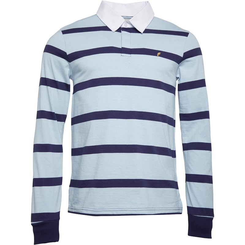 Buy Onfire Mens Striped Rugby Shirt French Navy/Blue