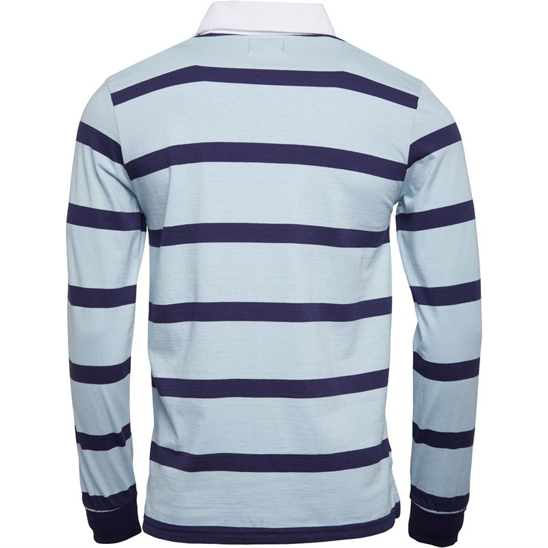 Buy Onfire Mens Striped Rugby Shirt French Navy/Blue