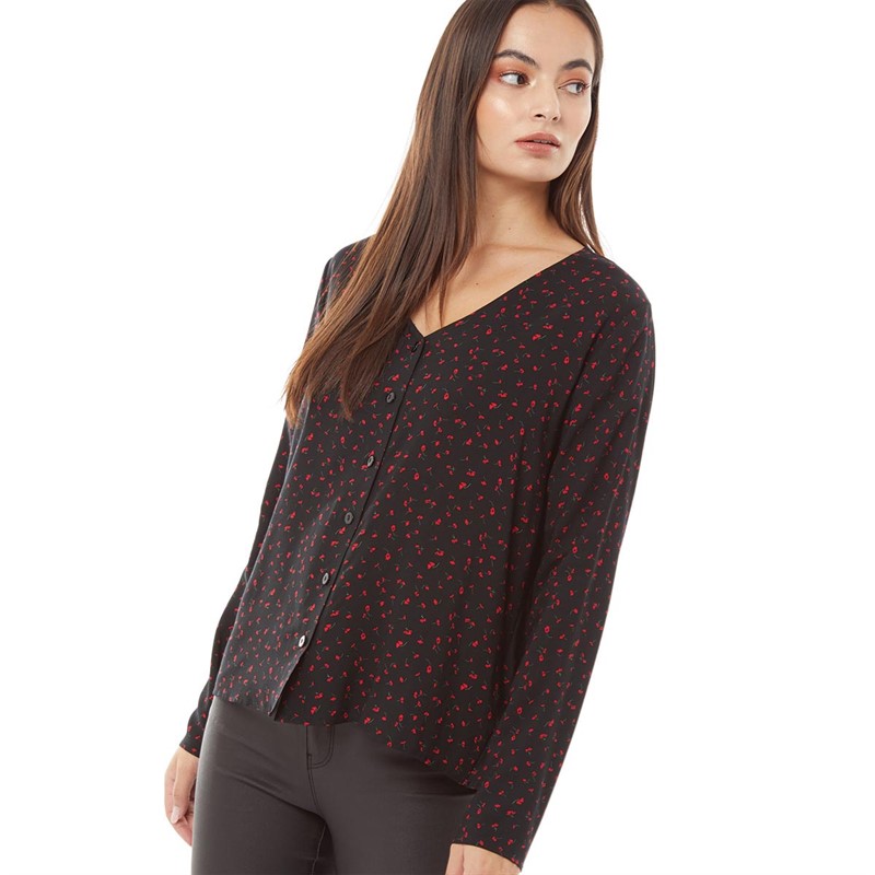 Buy Onfire Womens Ditsy Print Blouse Red Ditsy Print