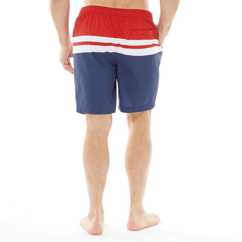 Buy Onfire Mens Mid Length Swim Shorts Navy/Red/White