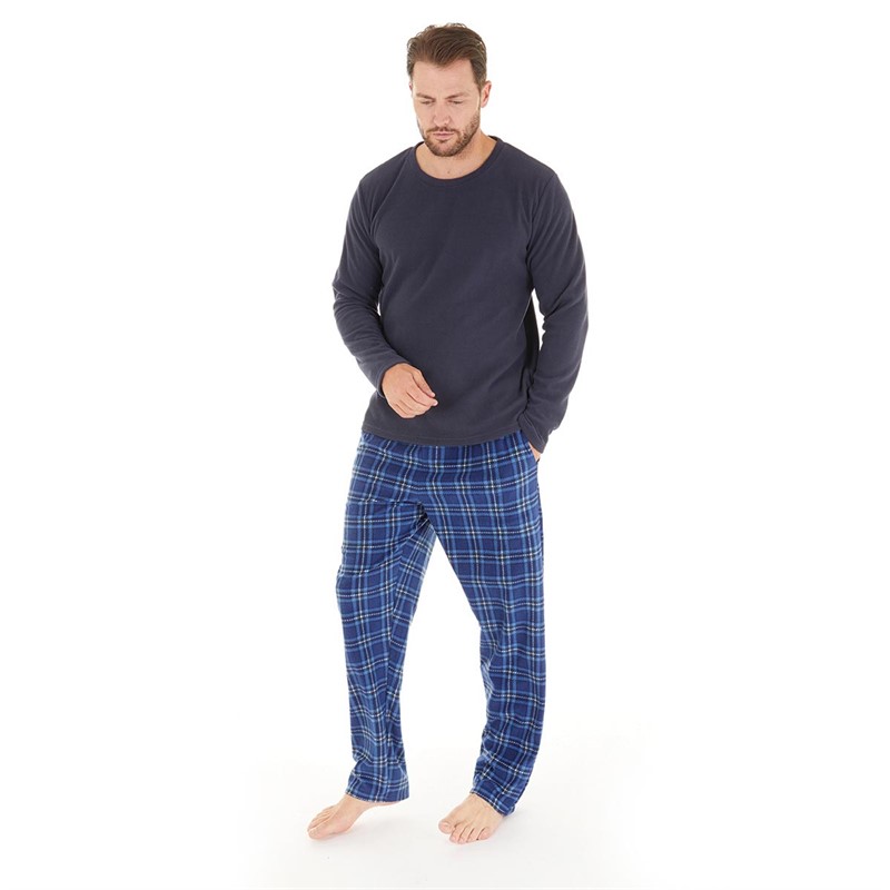 Buy Onfire Mens Microfleece Loungewear Set Navy/Blue