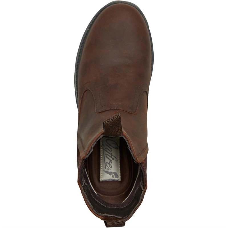 Buy Onfire Womens Leather Country Chelsea Boot Dark Brown