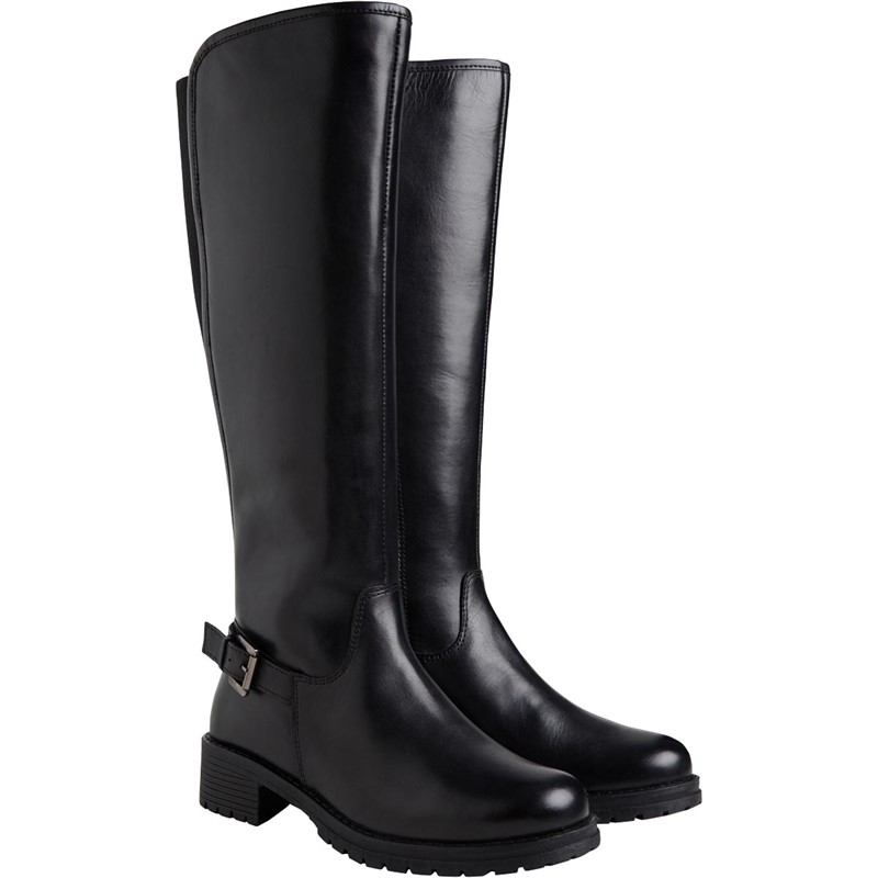 Buy Onfire Womens Knee Length Leather Boots Black