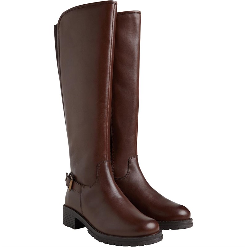 Buy Onfire Womens Knee Length Leather Boots Brown