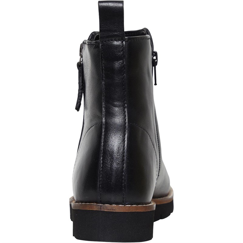 Buy Onfire Womens Leather Wedge Boot Black