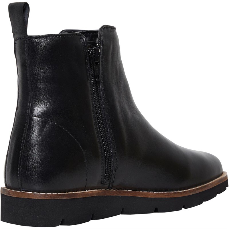 Buy Onfire Womens Leather Wedge Boot Black