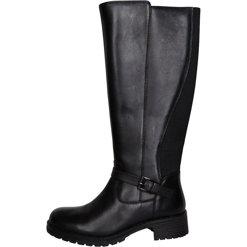 Buy Onfire Womens Knee Length Leather Boots Black