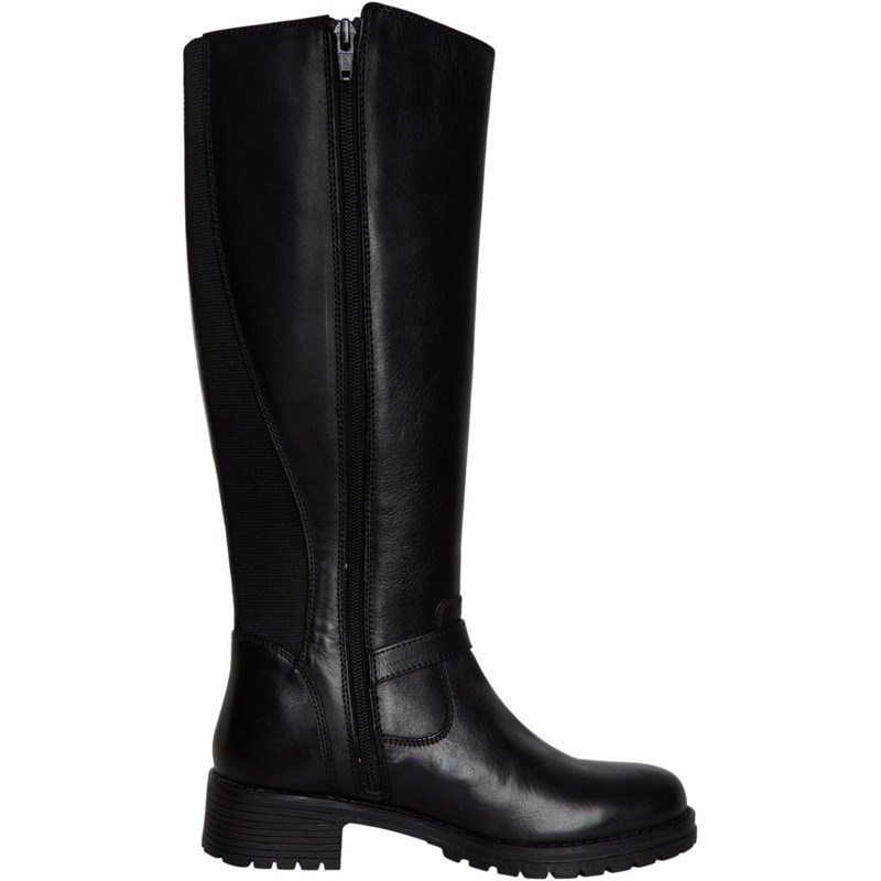 Buy Onfire Womens Knee Length Leather Boots Black