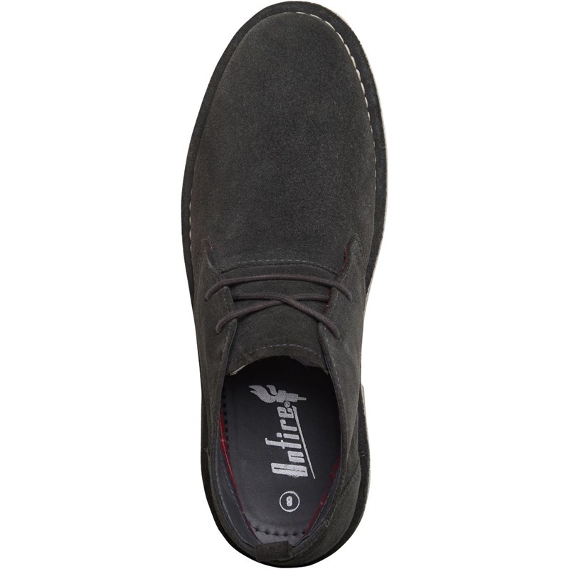 Buy Onfire Mens Suede Boots Dark Grey