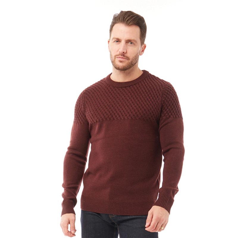 Buy Onfire Mens Crew Neck Sweater Burgundy