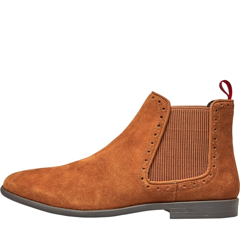 Buy Onfire Mens Suede Chelsea Boots Brown