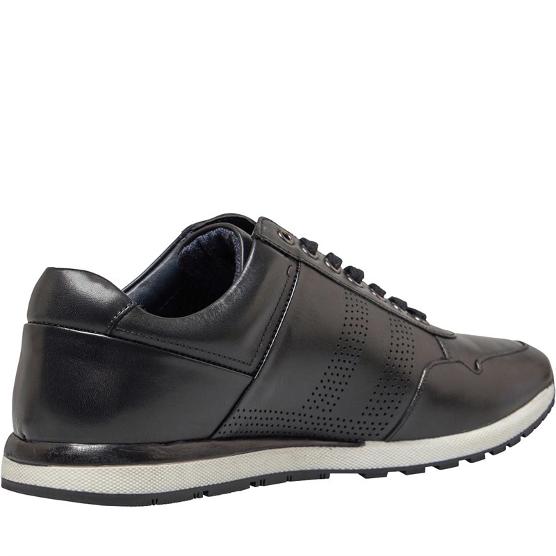 Buy Onfire Mens Leather Trainers Shoes Black