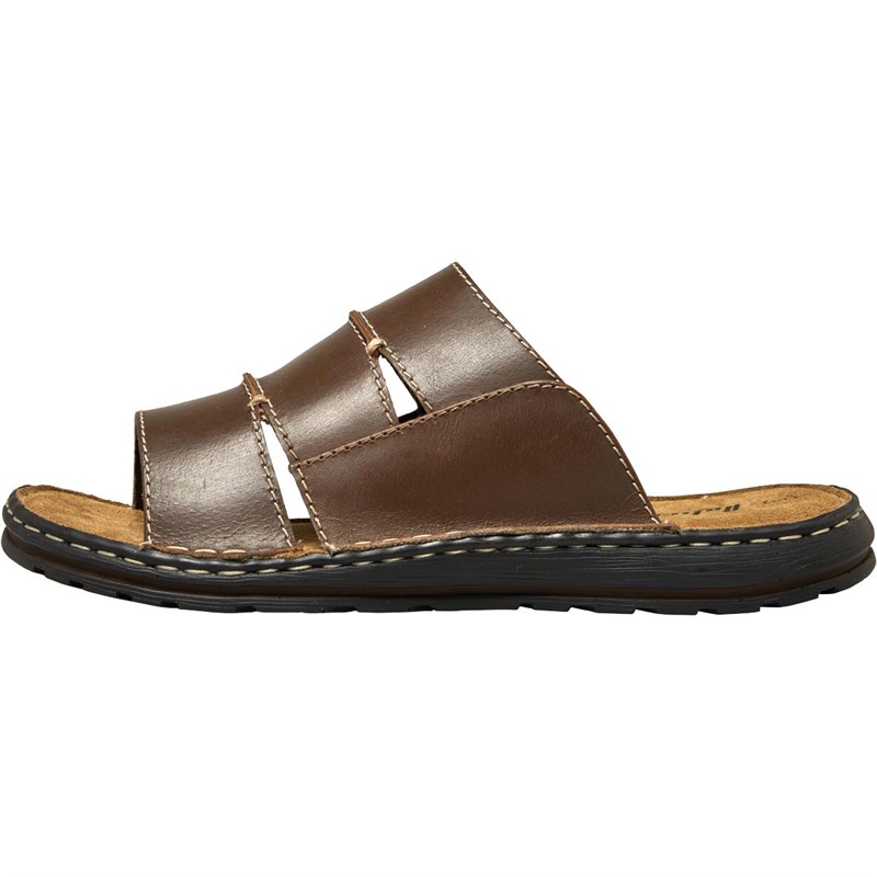 Buy Onfire Mens Leather Mule Sandals Brown
