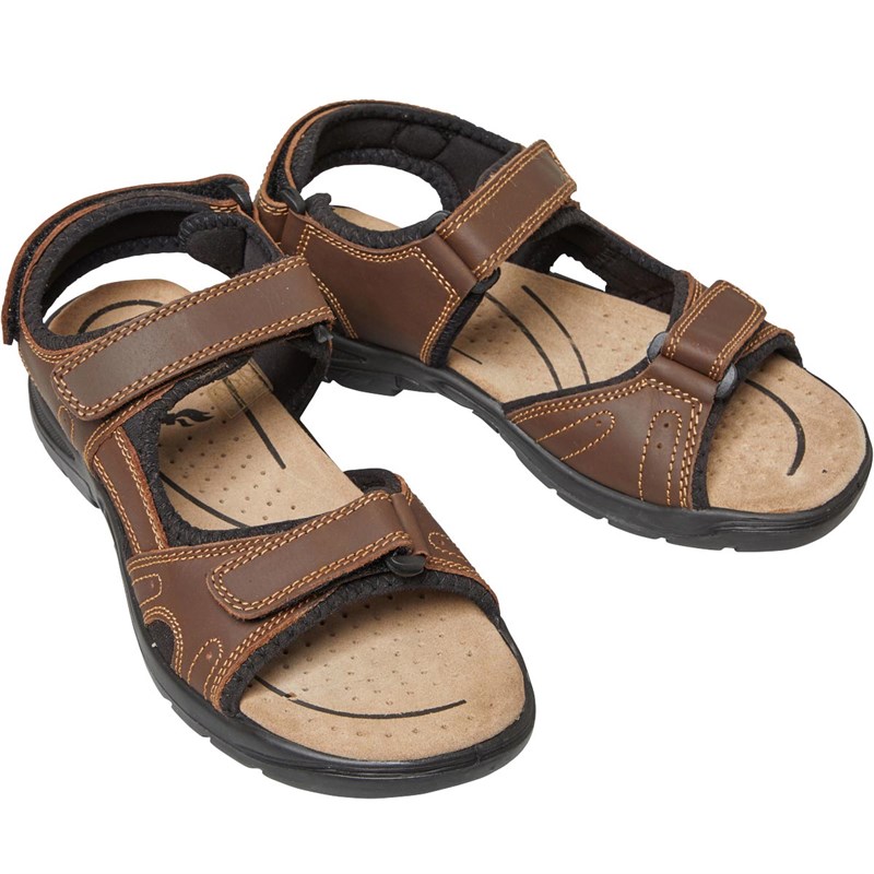 Buy Onfire Mens Leather Sandals Brown