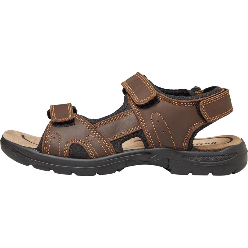 Buy Onfire Mens Leather Sandals Brown
