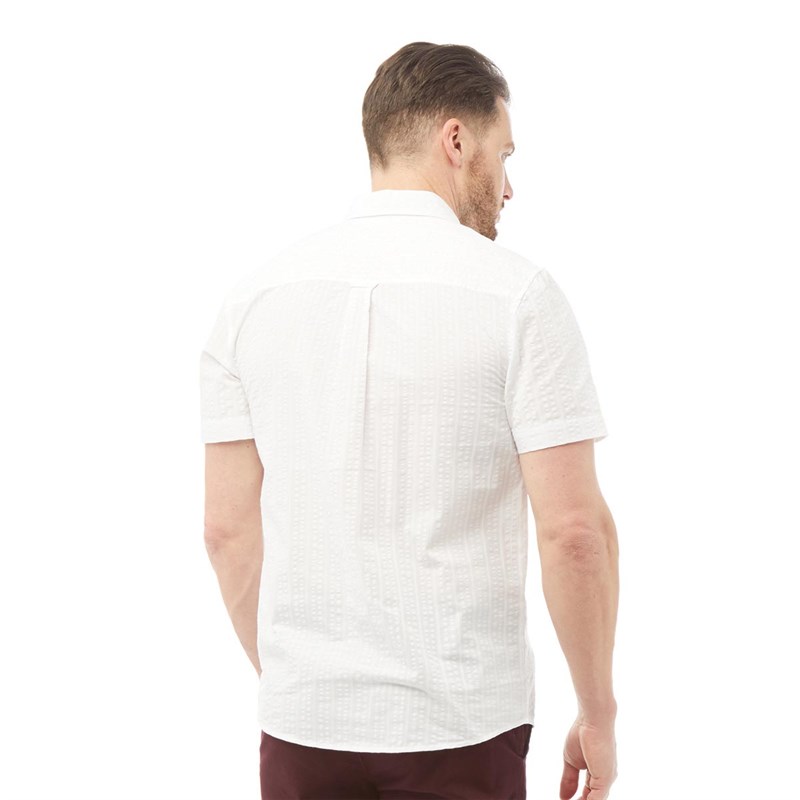 Buy Onfire Mens Cotton Seersucker Short Sleeve Shirt White