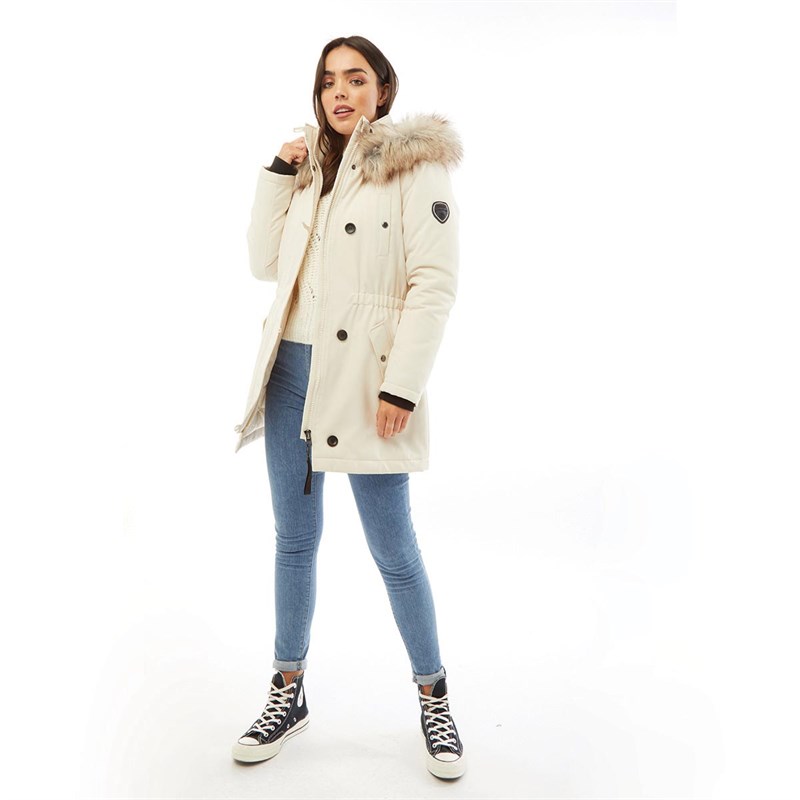 Only Damen Iris Parka Jacke Creme