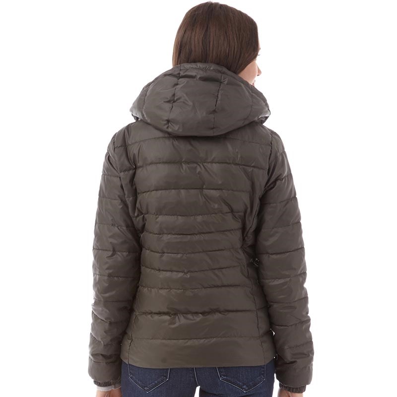 كوريا انقر عميق steppjacke damen braun