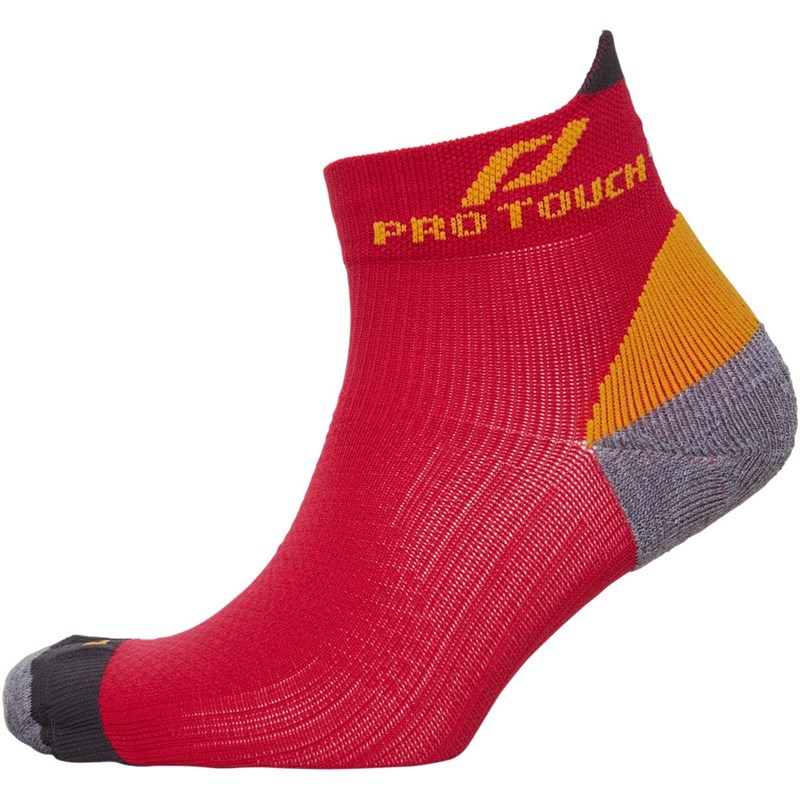 Buy Pro Touch Cushioned Ankle Tab Running Socks Red