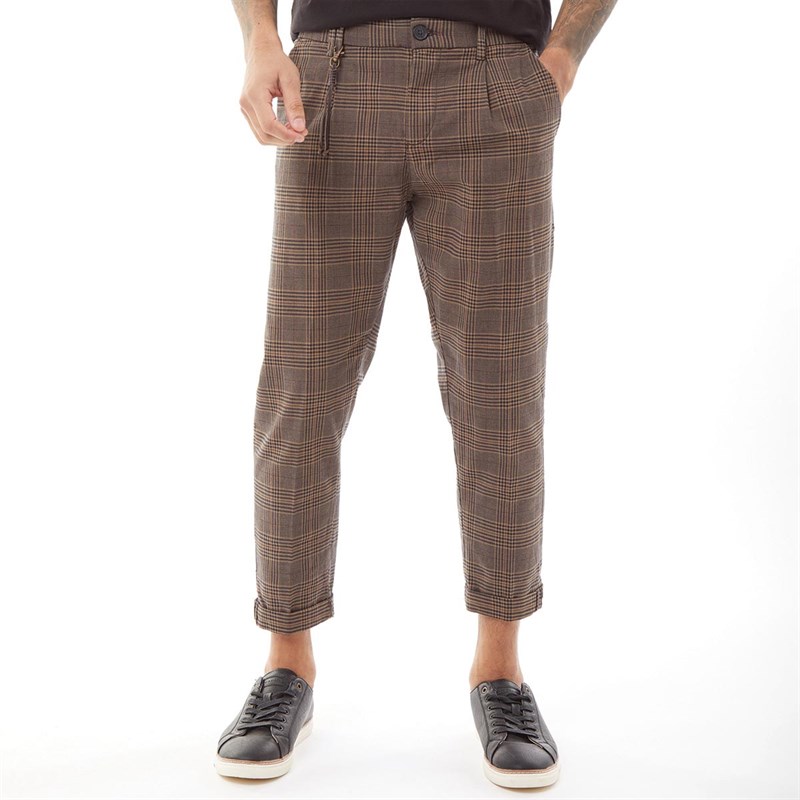 PRODUKT Herren Karo Hose Braun