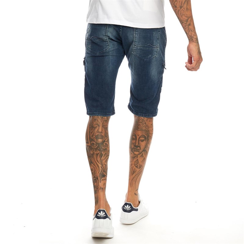 Buy 883 Police Mens Porter Denim Shorts Mid Wash