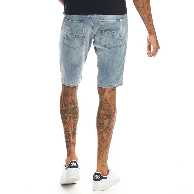Buy 883 Police Mens Graze Denim Shorts Light Wash