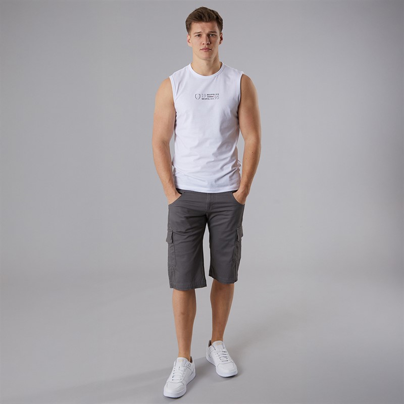 Buy 883 Police Mens Formby Cargo Shorts Grey
