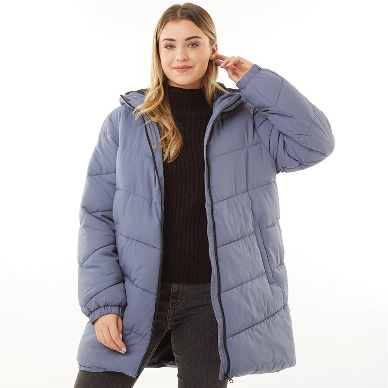 Buy ADPT Womens Hooded Puffer Jacket Folkstone Grey