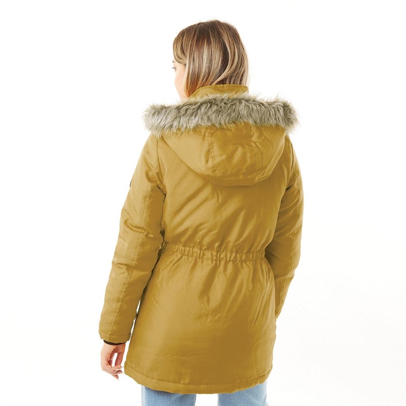 Buy ADPT Womens Parka Coat Golden Yellow