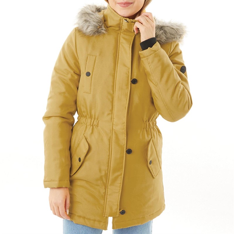 Buy ADPT Womens Parka Coat Golden Yellow
