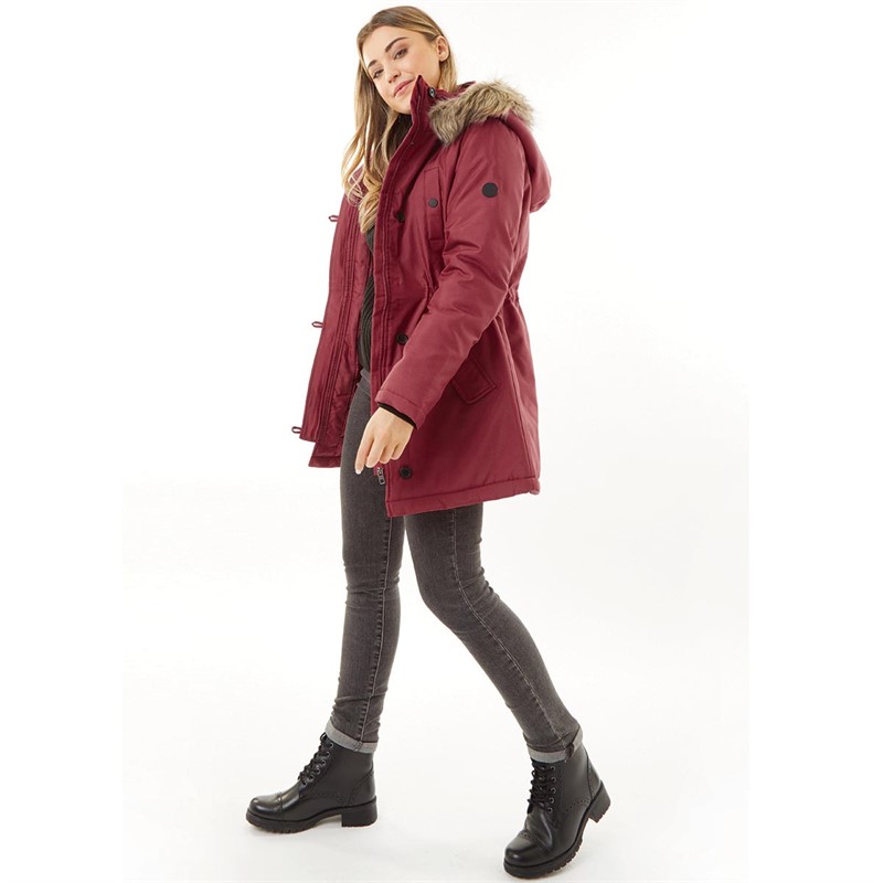 Buy ADPT Womens Parka Coat Chilli Pepper